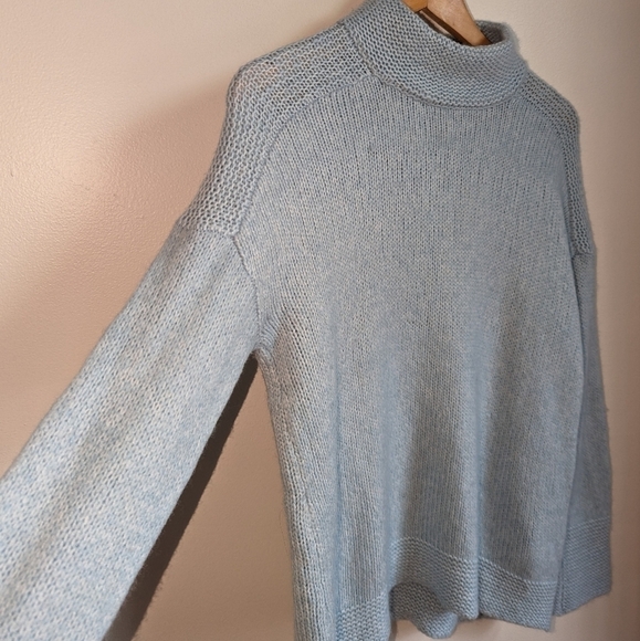 NANETTE LEPORE Baby Blue Wool Knit Crewneck Sweater Size Extra-Small - Picture 6 of 12